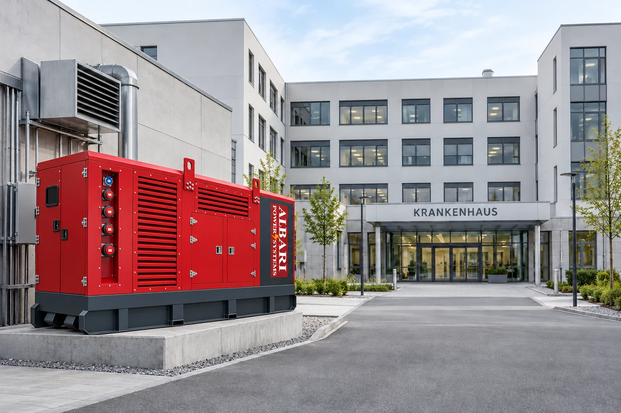 Krankenhaus mit P250SSF-Notstromaggregat zur Sicherheitsstromversorgung